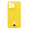 Чехол-накладка - SC304 с картхолдером для "Apple iPhone 14 Pro Max" (yellow)