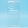 Чехол-накладка - SC276 с картхолдером для "Apple iPhone 14 Pro Max" (transparent)