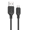 Кабель USB AM - Micro USB HOCO X90 Silicone (1м /2.4A) черный