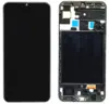 Дисплей с тачскрином для Samsung A50 (A505F) в рамке черный REF-OR