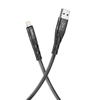 Кабель USB - Lightning HOCO U105 с защитой от излома (1.2м) черный