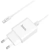 Сетевое зарядное устройство USB HOCO C62A (кабель Lightning, 2.1A) (Белый)