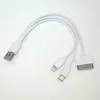Переходник USB -> 3 разъема iPhone, microUSB