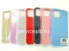 Задняя накладка (Чехол) Iphone 12 / 12 Pro силионовая блестящая в цвете