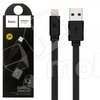 Кабель USB - Lightning Hoco X5 (2.4А, плоский) Черный