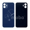 Задняя крышка для iPhone 12 Синий (стекло, широкий вырез под камеру, логотип)