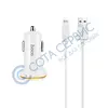 Автомобильная зарядка (АЗУ) Hoco Z1 (2 USB) 2000mAh + кабель LIGHТNING белый