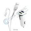 Автомобильная зарядка (АЗУ) Hoco Z31 Universe (2 USB) QC3.0 2400mAh + кабель LIGHТNING белый