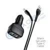 Автомобильная зарядка (АЗУ) Hoco Z36 Leader (2 USB) + кабель Type-C черный