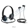 Наушники накладные Hoco W24 Enlighten headphones with mic set черно/голубая