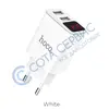 Сетевая зарядка (СЗУ) Hoco C63A Victoria (2 USB) 2400mAh с дисплеем белый