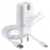 Сетевая зарядка (СЗУ) WALKER 2в1 WH-11 USB (1А) + кабель iphone 5/6/7 белое