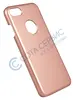 Чехол силиконовый матовый с вырезом под яблоко Apple iPhone XS Max розово-золотистый