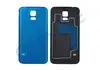 Задняя крышка для Samsung i9600/G900 (S5) голубая блестящая влагозащищенная