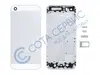 Корпус для iPhone 5S серебро (вставки белые)+держатель sim