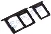 Держатель сим/карты памяти для Samsung A600F Galaxy A6 черный (комплект 2шт)