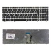 Клавиатура Lenovo Ideapad G580 Z580 черная с белой рамкой плоский Enter