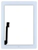 Сенсорное стекло (тачскрин) для iPad 3 с кнопкой (белый)