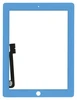 Сенсорное стекло (тачскрин) для iPad 3/4 (голубой)