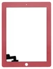 Сенсорное стекло (тачскрин) для iPad 2 (розовый)