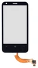 Сенсорное стекло (тачскрин) для Nokia Lumia 620 с рамкой (черный)