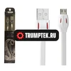 Кабель USB - MicroUSB Remax RC-035m (плоский, с подсветкой) Белый