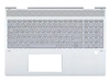 Клавиатура (топ-панель) для ноутбука HP Envy 15-DR 15-DS серебристый с серебристым топкейсом FPR