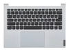 Клавиатура (топ-панель) для ноутбука Lenovo Yoga Slim 7 Pro-14IHU5 темно-серая с серебристым топкейсом