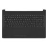 Клавиатура (топ-панель) для ноутбука HP 15-db000 черная с черным топкейсом