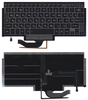 Клавиатура для ноутбука Toshiba Portege Z10t черная с серой рамком и с трекпойнтом