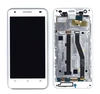 Дисплей (экран) в сборе с тачскрином для Asus ZenFone Go 5.0 LTE белый с рамкой