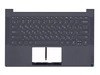 Клавиатура (топ-панель) для ноутбука Lenovo Yoga Slim 7-14ITL05 черная с черным топкейсом