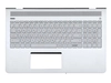 Клавиатура (топ-панель) для ноутбука HP 15-CC серебристая с серебристым топкейсом