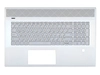 Клавиатура (топ-панель) для ноутбука HP Envy 17-CE серебристая с серебристым топкейсом