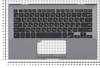 Клавиатура (топ-панель) для ноутбука Asus Pro B9440U черная с темно-серой панелью