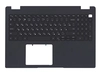 Клавиатура (топ-панель) для ноутбука Dell Latitude 3510 черная с черным топкейсом под подсветку