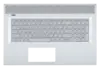 Клавиатура (топ-панель) для ноутбука HP Envy 17-BW 17T-BW серебристая с серебристым топкейсом