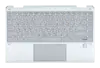 Клавиатура (топ-панель) для ноутбука HP Spectre X360 13-AW TPN-Q225 серебристая с серебристым топкейсом