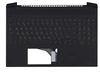 Клавиатура (топ-панель) для ноутбука HP Pavilion Gaming 15-EC черная с черным топкейсом