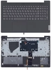 Клавиатура (топ-панель) для ноутбука Lenovo IdeaPad 5-15 темно-серая с темно-серым топкейсом без тачпада