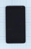 Дисплей (экран) в сборе с тачскрином для Nokia Lumia 625 черный с рамкой