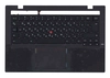 Клавиатура (топ-панель) для ноутбука Lenovo ThinkPad X1 carbon Gen 2 2014 черная с черным топкейсом и подсветкой