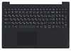 Клавиатура (топ-панель) для ноутбука Lenovo V155-15API черная с черным топкейсом