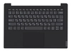 Клавиатура (топ-панель) для ноутбука Lenovo IdeaPad S340-14 черная с черным топкейсом