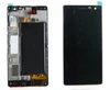 Дисплей (экран) в сборе с тачскрином для Nokia Lumia 730 Dual Sim черный с рамкой