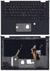 Клавиатура (топ-панель) для ноутбука Lenovo ThinkPad X390 Yoga черная с черным топкейсом