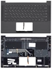 Клавиатура (топ-панель) для ноутбука Lenovo IdeaPad Yoga Slim 7-14IIL05 черная с черным топкейсом, с подсветкой