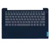 Клавиатура (топ-панель) для ноутбука Lenovo IdeaPad 3-14ITL6 черная с синим топкейсом
