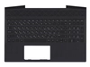 Клавиатура (топ-панель) для ноутбука HP Pavilion Gaming 15-CX черная с черным топкейсом