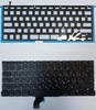 Клавиатура для ноутбука Apple MacBook Pro 13" A1502 черная с подсветкой, плоский Enter